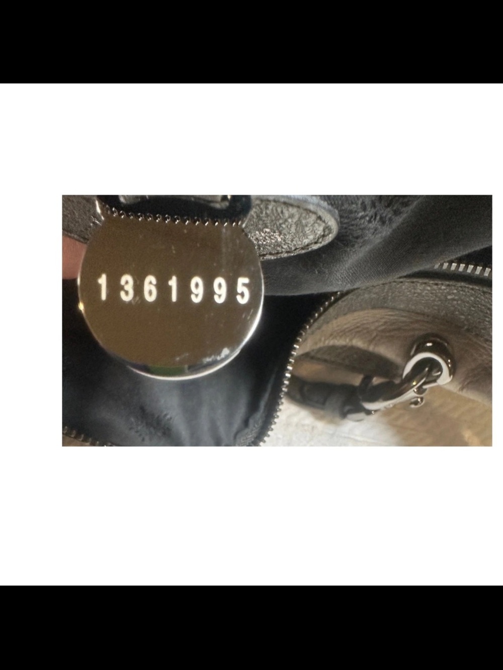 Mulberry Two-Tone Gray and Charcoal Leather Shoulder Bag - Picture 13 of 16